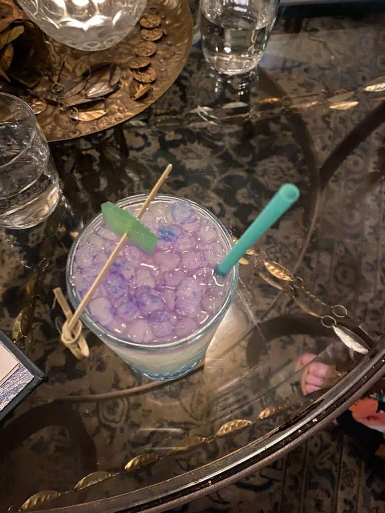 purplel cocktail in New Orleans